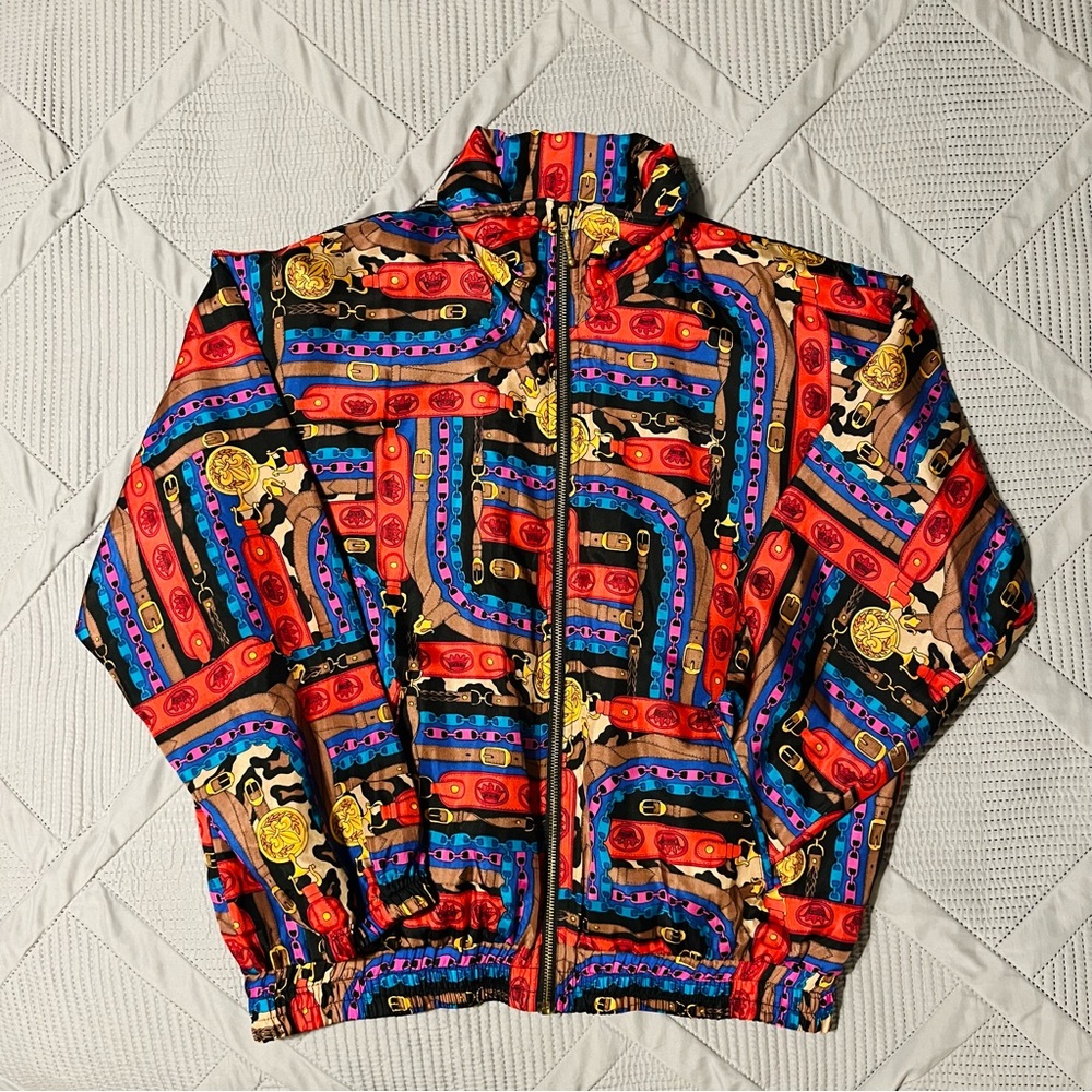 Vintage Abstract EVR Silk Windbreaker (S)